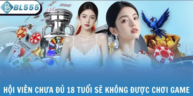 Hội viên chưa đủ 18 tuổi sẽ không được chơi game